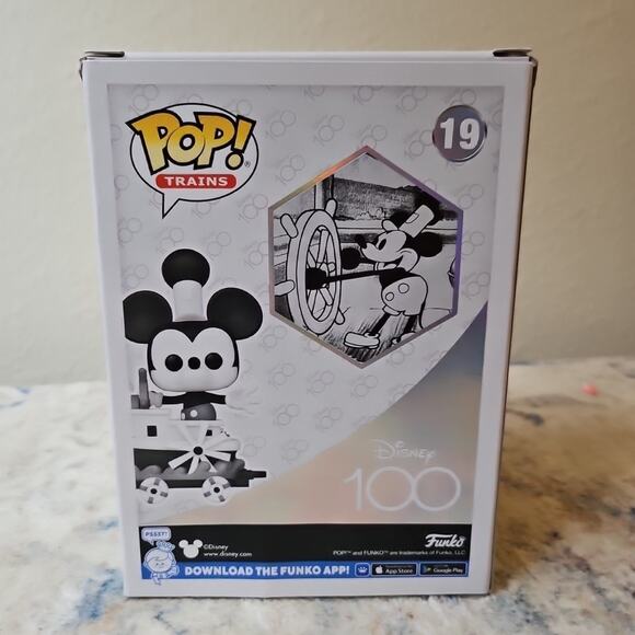 Funko Pop! Trains Mickey in Steamboat Car Disney 100 Amazon Exclusive #19 - Picture 4 of 7